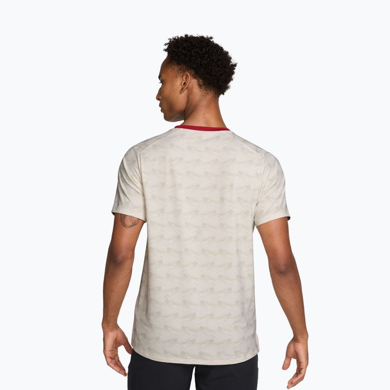 Мъжка тениска Nike Court Advantage light bone/tough red/black 2