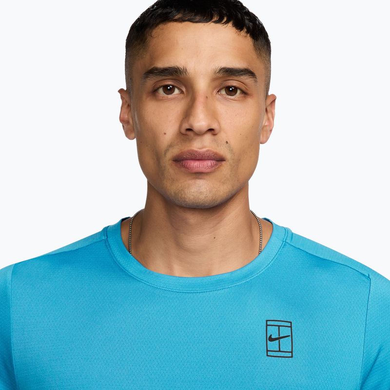 Мъжка тениска Nike Court Dri-Fit Advantage baltic blue/black 3