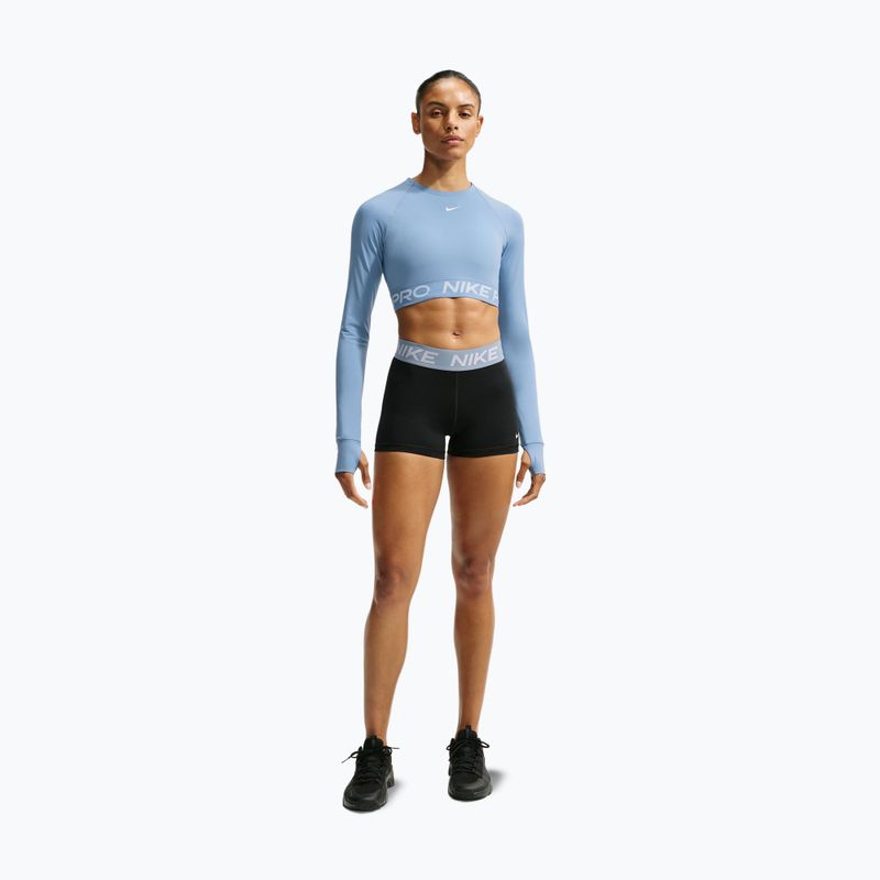 Дамска блуза с дълъг ръкав Nike Pro work blue/white 7