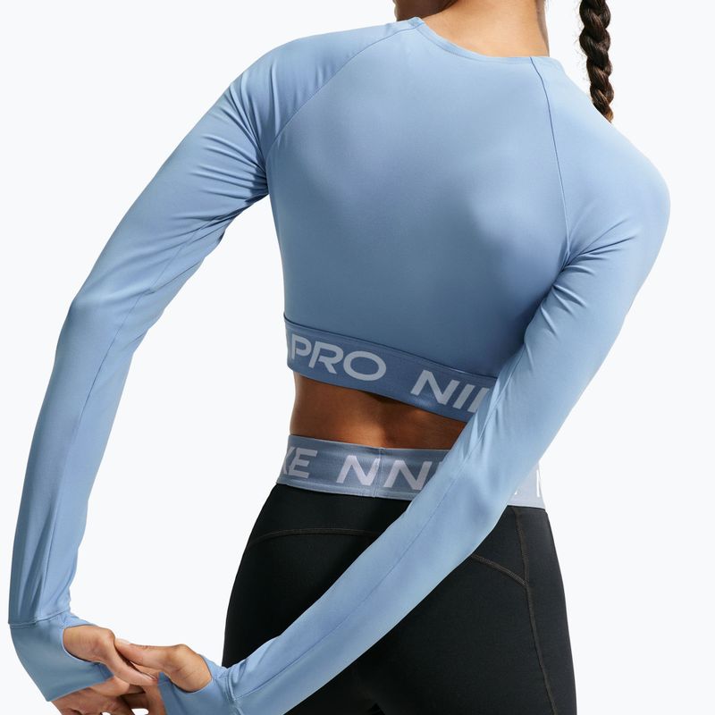 Дамска блуза с дълъг ръкав Nike Pro work blue/white 4