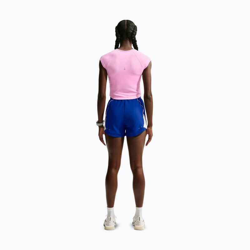 Дамска тениска за бягане Nike Tempo Swoosh Run Dri-Fit pink rise/pink rise/old royal 3