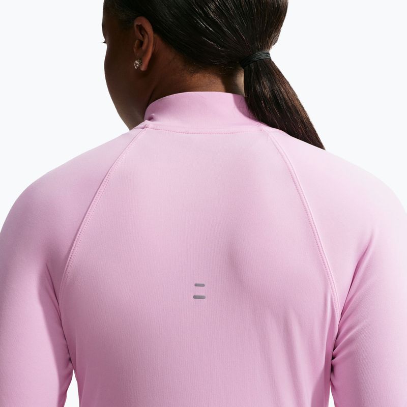 Дамски суитшърт за бягане Nike Tempo Dri-Fit 1/4 Zip pink rise 5