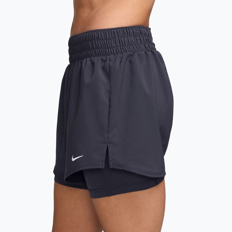 Дамски шорти Nike One Dri-Fit High-Waisted 3" 2In1 gridiron/white 3