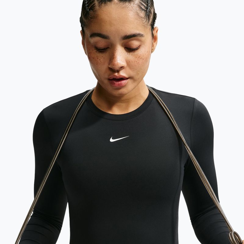 Дамска блуза с дълъг ръкав за тренировка Nike One Fitted black/white 6
