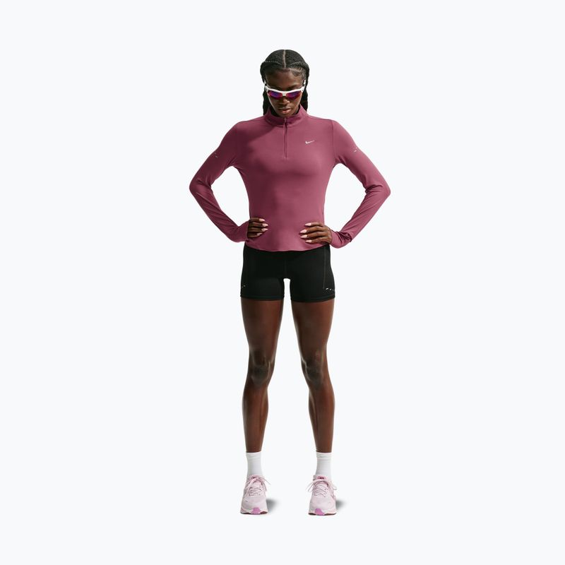 Дамски суитшърт за бягане Nike Swift Dri-FIT UV 1/4-Zip pink smoke 2