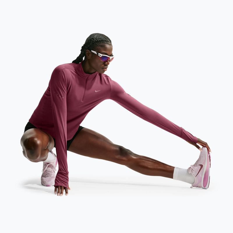 Дамски суитшърт за бягане Nike Swift Dri-FIT UV 1/4-Zip pink smoke 6