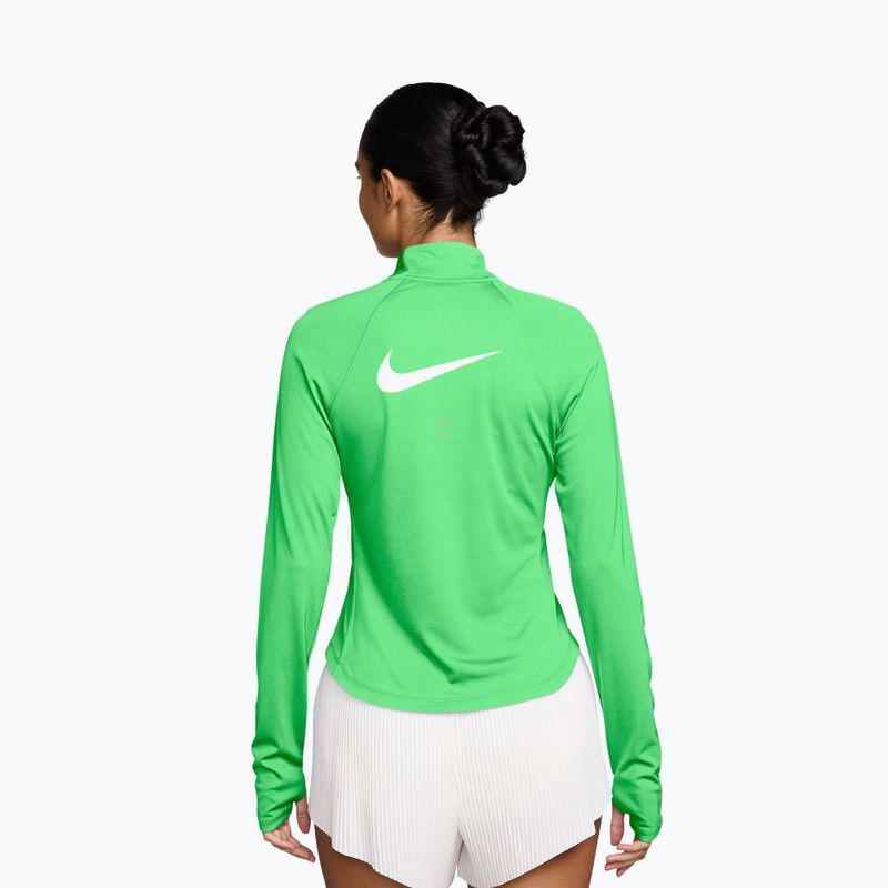 Дамска блуза за бягане с дълъг ръкав Nike Tempo Swoosh Run Dri-Fit 1/4-Zip illusion green/white 2
