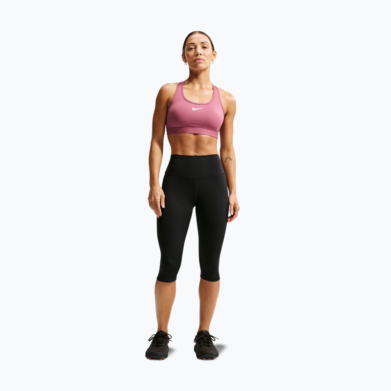 Спортен сутиен Nike Swoosh pink smoke/white 2