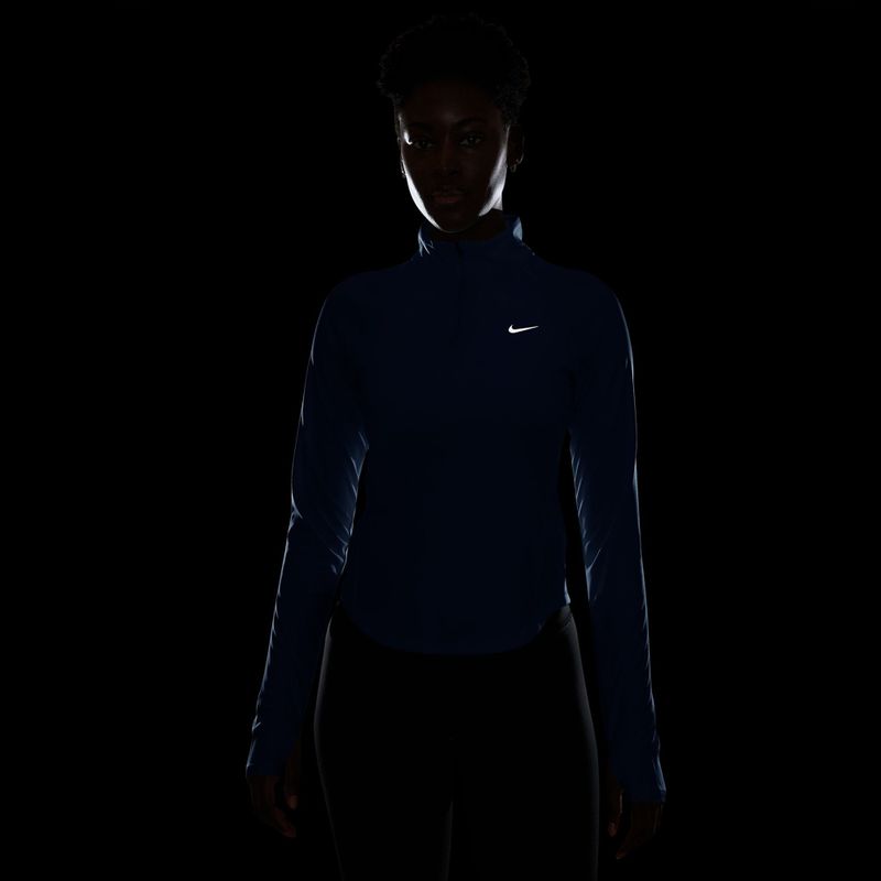 Дамска блуза за бягане с дълъг ръкав Nike Tempo Swoosh Run Dri-Fit 1/4-Zip old royal/pink rise 4