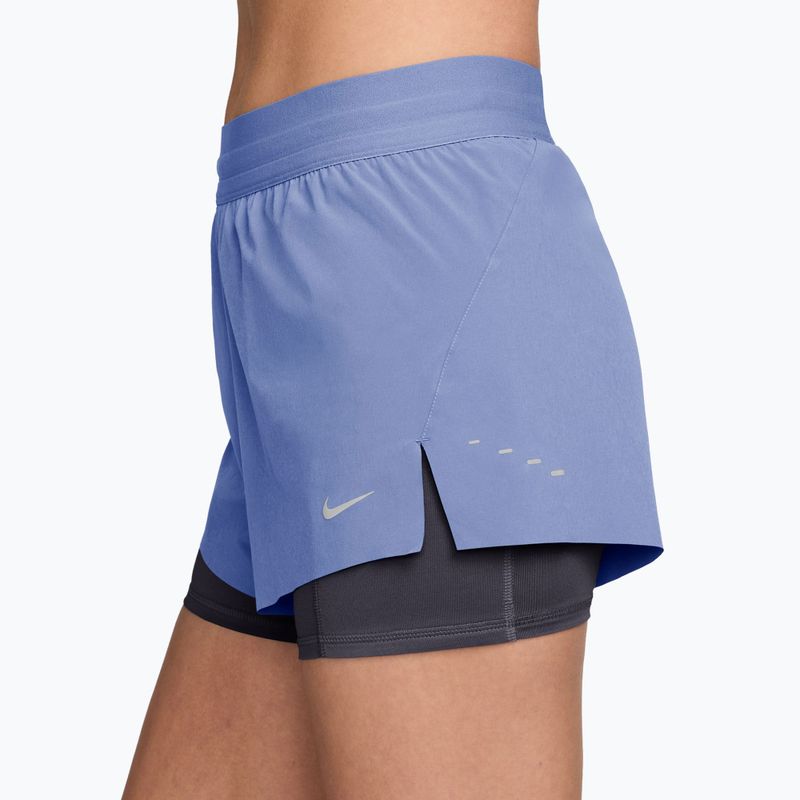 Дамски шорти за бягане Nike Swift Mid-Rise 2in1 aluminum/royal tint 3