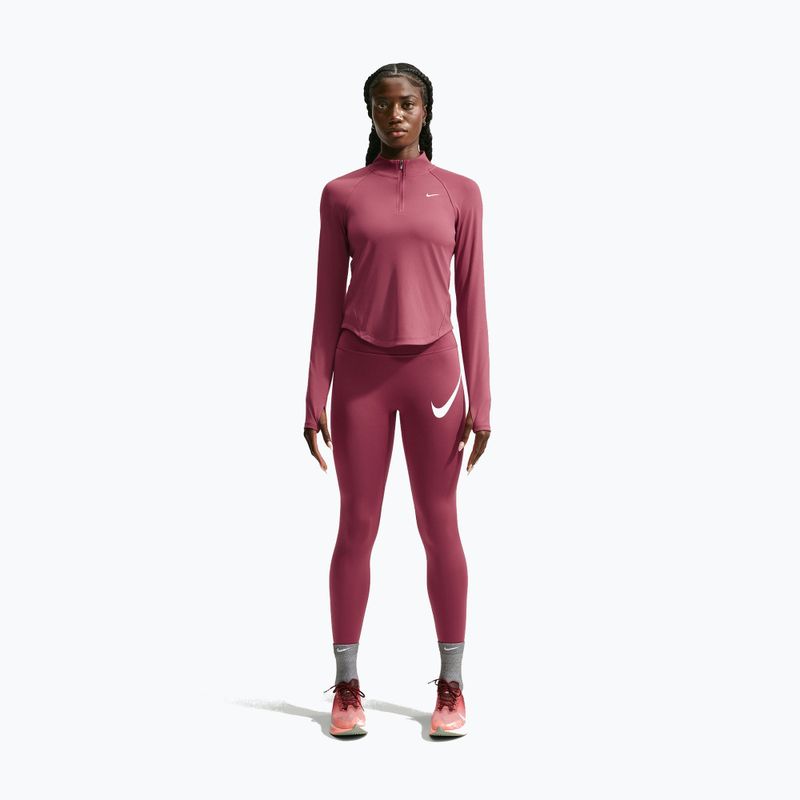 Дамски суитшърт за бягане Nike Tempo Dri-Fit 1/4 Zip pink smoke 2