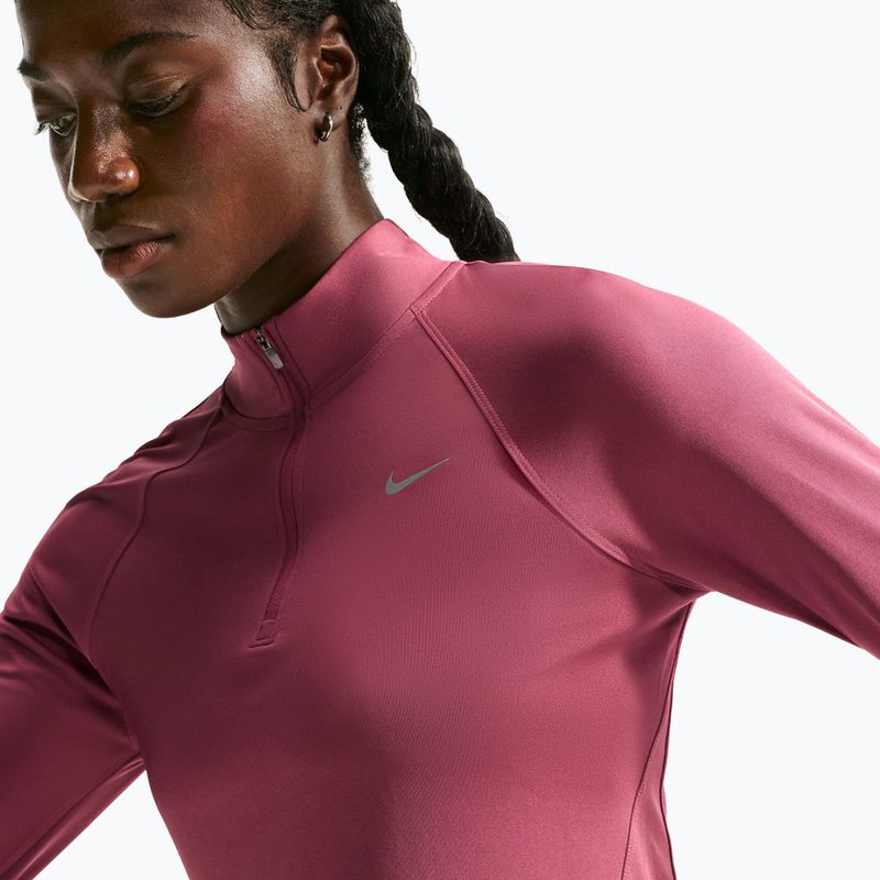 Дамски суитшърт за бягане Nike Tempo Dri-Fit 1/4 Zip pink smoke 6