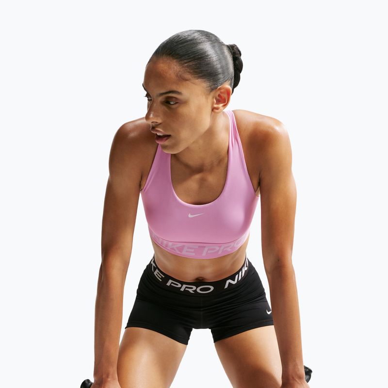 Спортен сутиен Nike Pro 365 pink rise/white 5