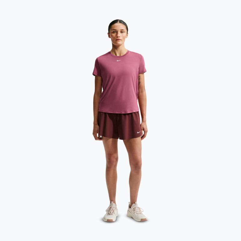 Дамска тренировъчна тениска Nike One Classic pink smoke/white 2