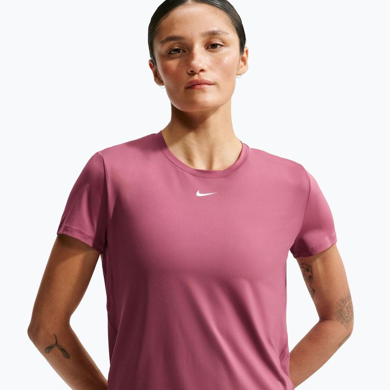 Дамска тренировъчна тениска Nike One Classic pink smoke/white 4