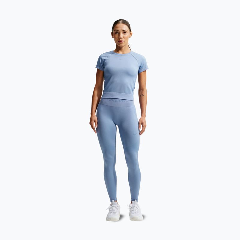 Дамска тренировъчна тениска Nike Pro Seamless work blue 7