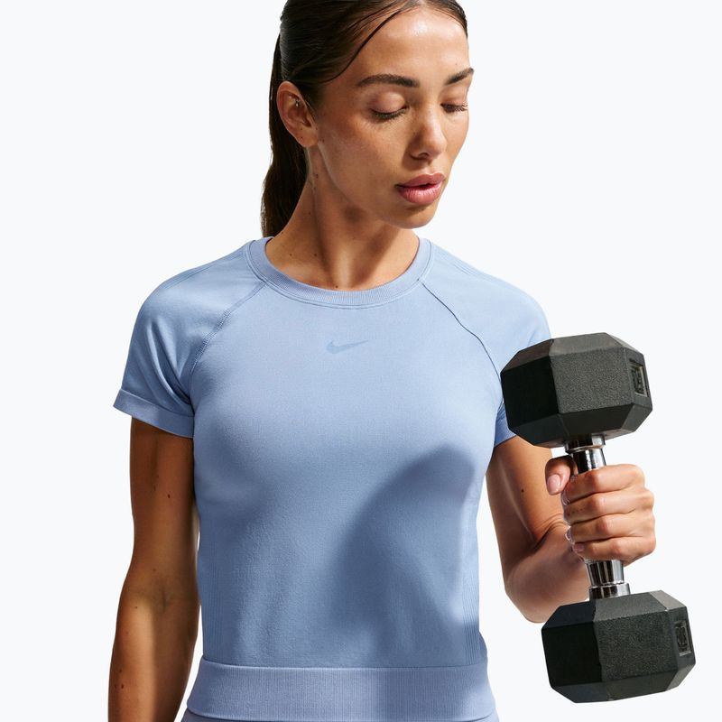 Дамска тренировъчна тениска Nike Pro Seamless work blue 5