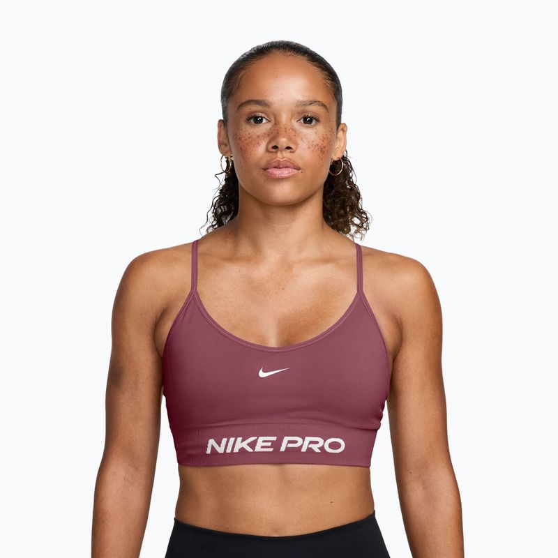Спортен сутиен Nike Pro Seamless pink smoke/white