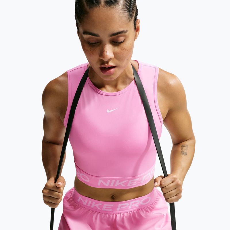 Дамска тениска Nike Pro pink rise/white 4