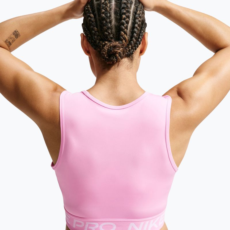 Дамска тениска Nike Pro pink rise/white 5