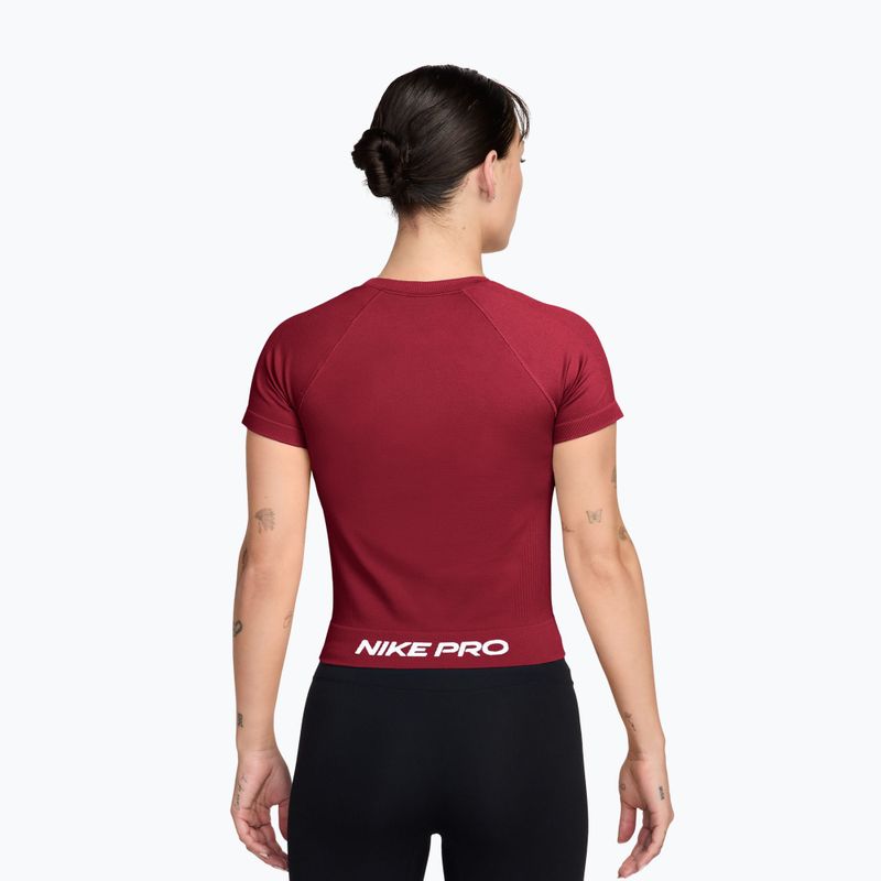 Дамска тренировъчна тениска Nike Pro Seamless tough red/white 2