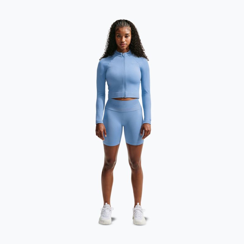 Дамски суитшърт за тренировка Nike Pro Seamless work blue 2