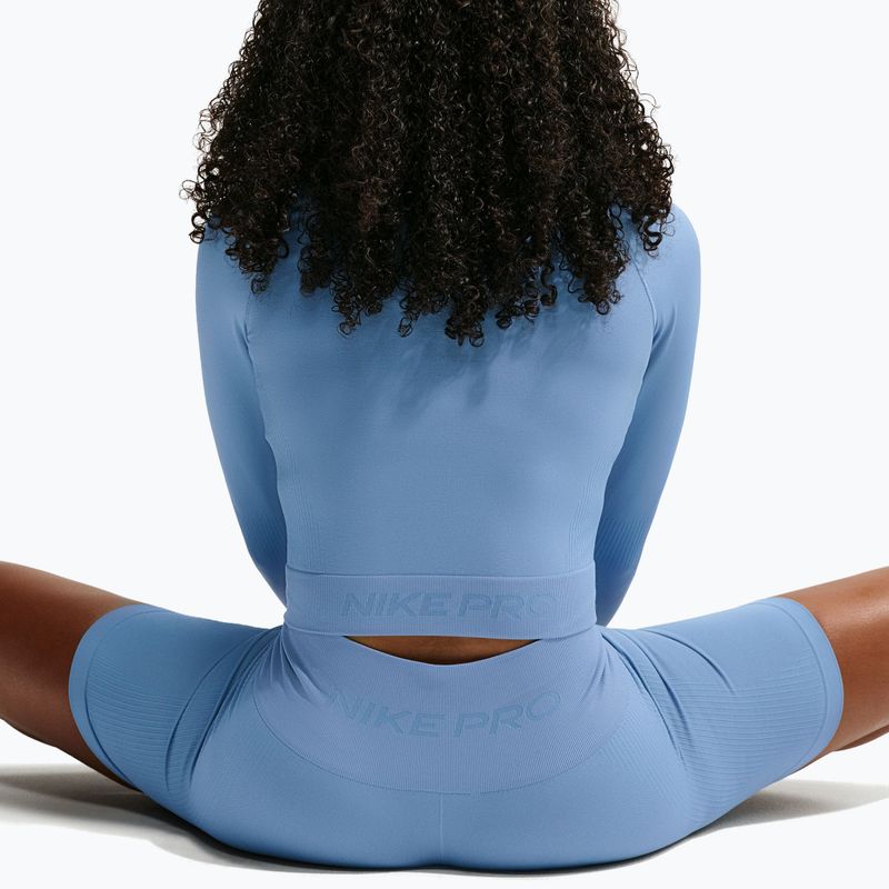 Дамски суитшърт за тренировка Nike Pro Seamless work blue 4