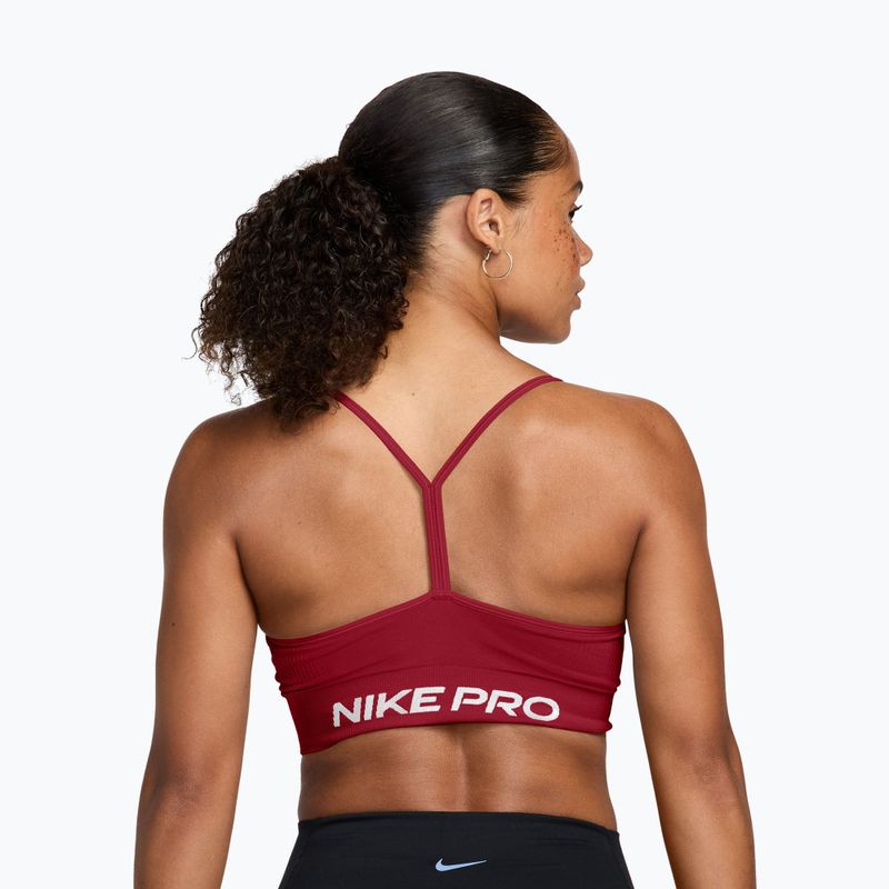 Спортен сутиен Nike Pro Seamless tough red/white 2