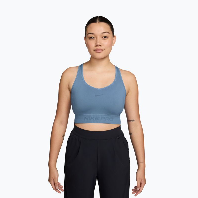 Дамска тренировъчна тениска Nike Pro Seamless work blue
