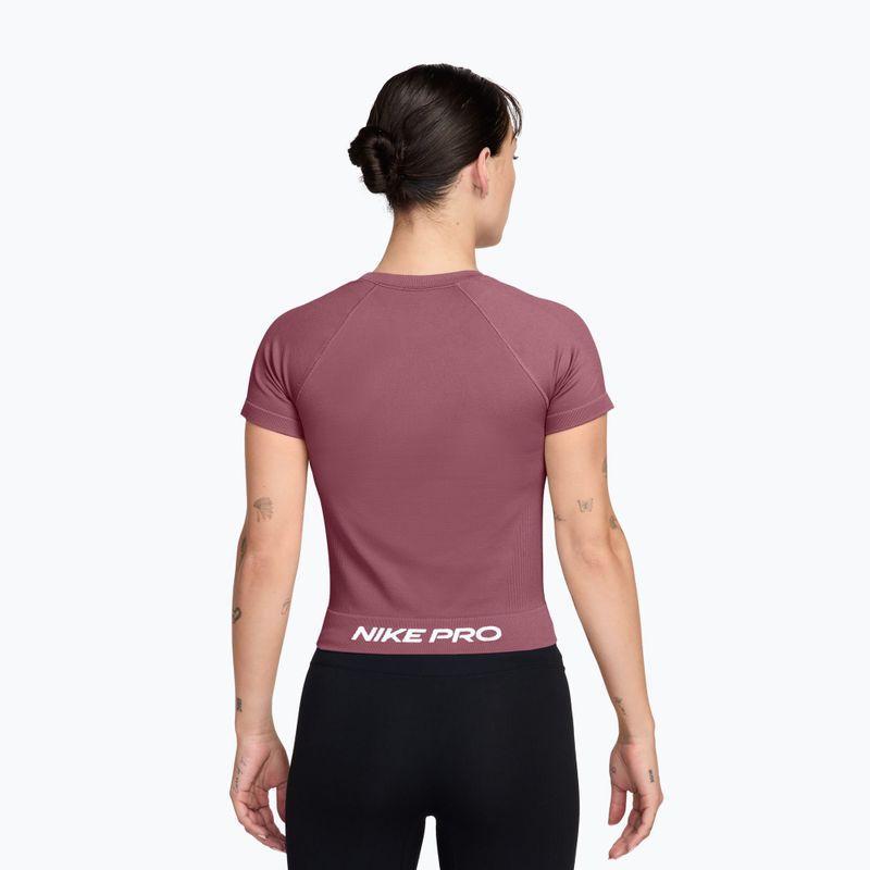 Дамска тренировъчна тениска Nike Pro Seamless pink smoke/white 2