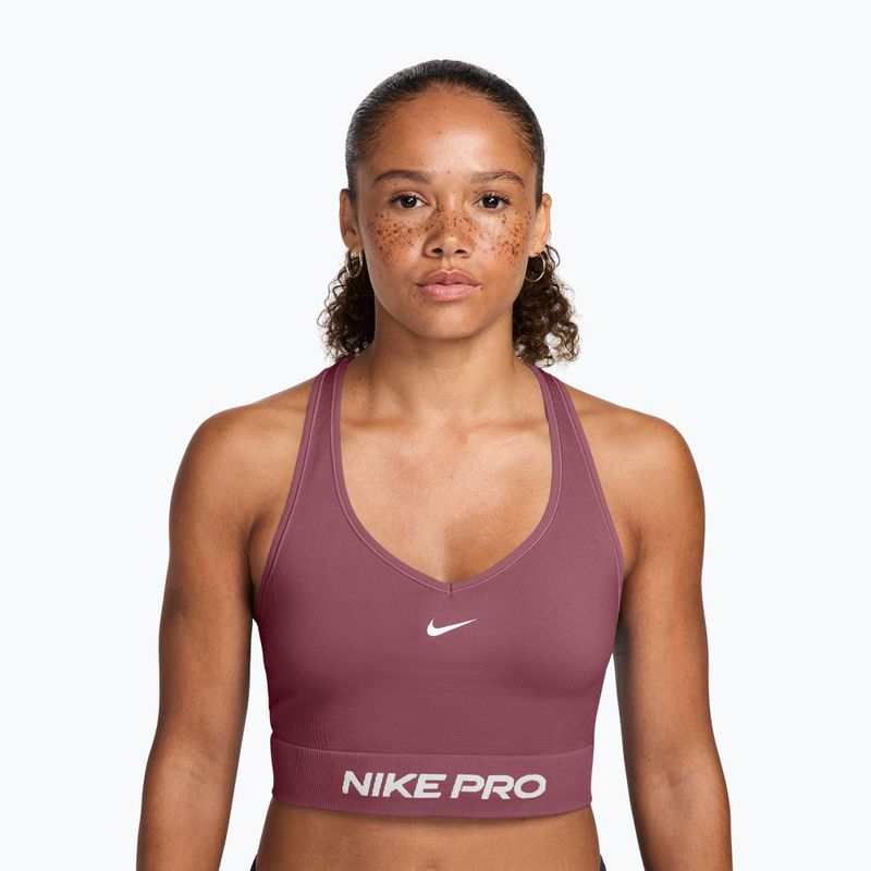 Тренировъчен топ Nike Pro Seamless pink smoke/white