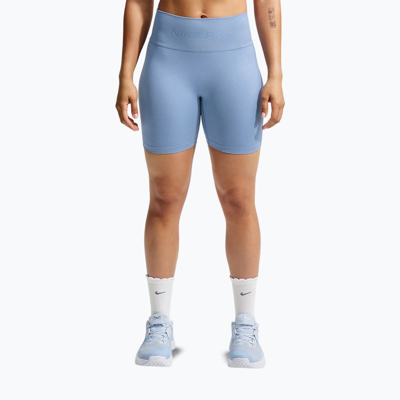 Дамски тренировъчни шорти Nike Pro Seamless work blue