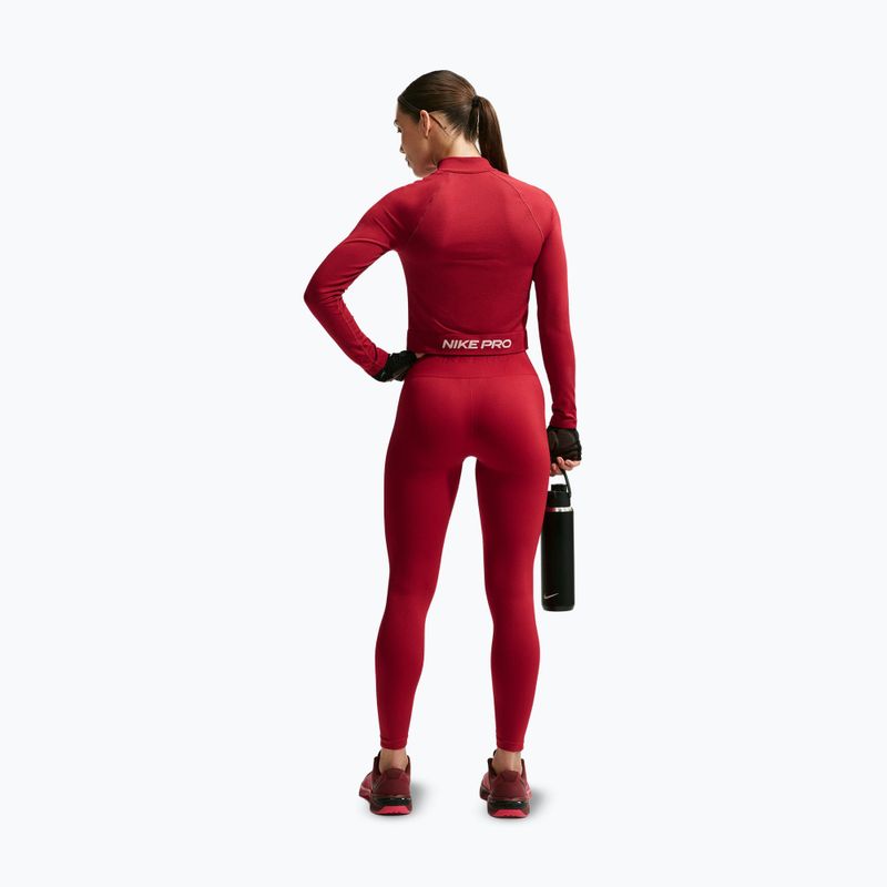 Дамски суитшърт за тренировка Nike Pro Seamless tough red/white 3