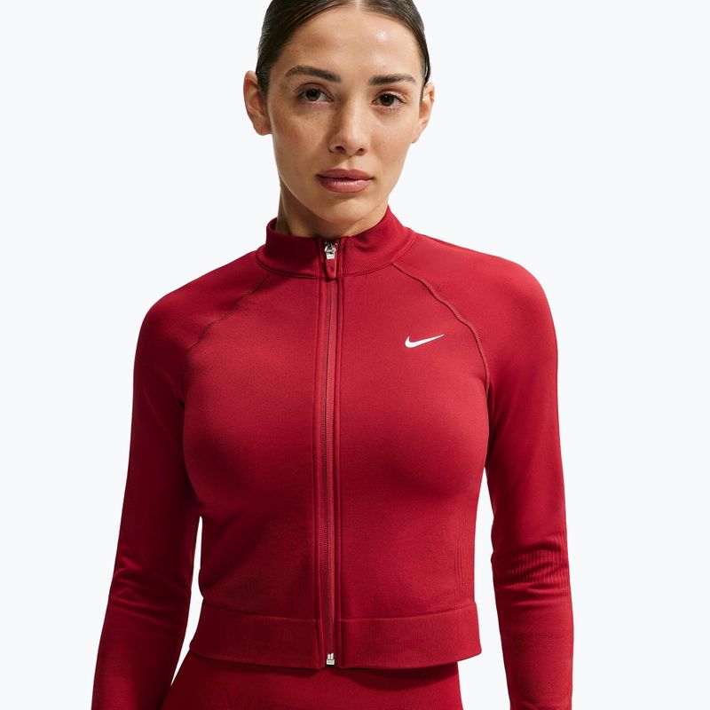 Дамски суитшърт за тренировка Nike Pro Seamless tough red/white 4