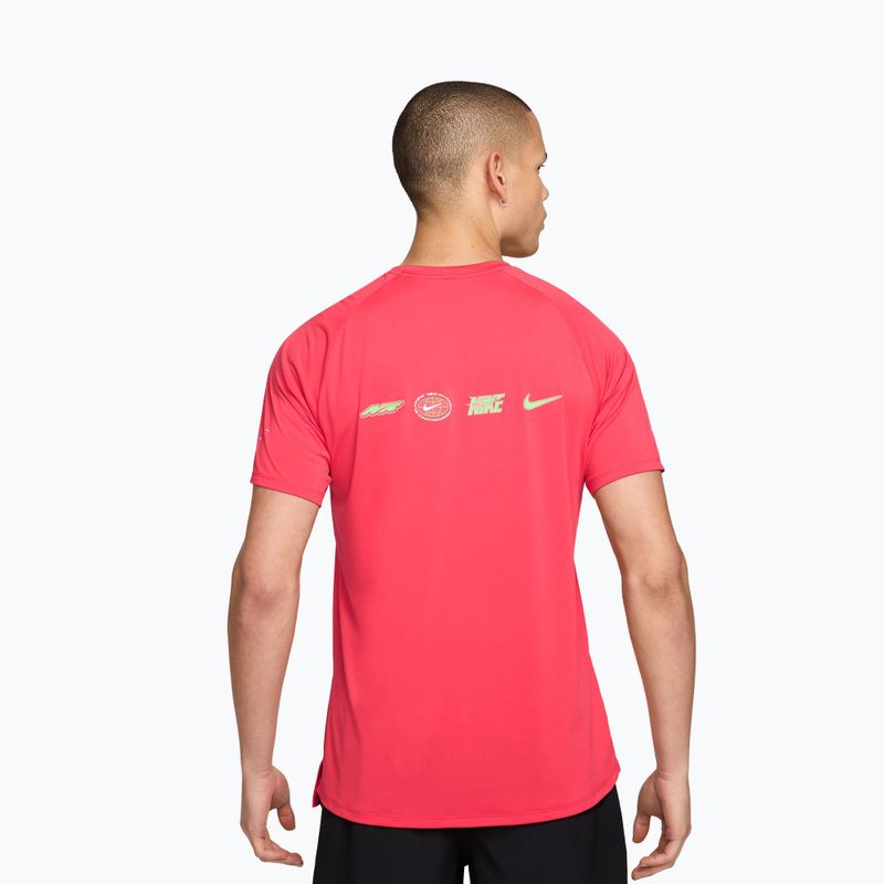 Мъжка тениска за бягане Nike Stride fusion red 2