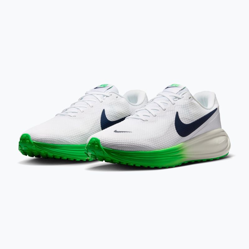 Мъжки обувки за бягане  Nike Revolution 8 white/green spark/midnight navy 3
