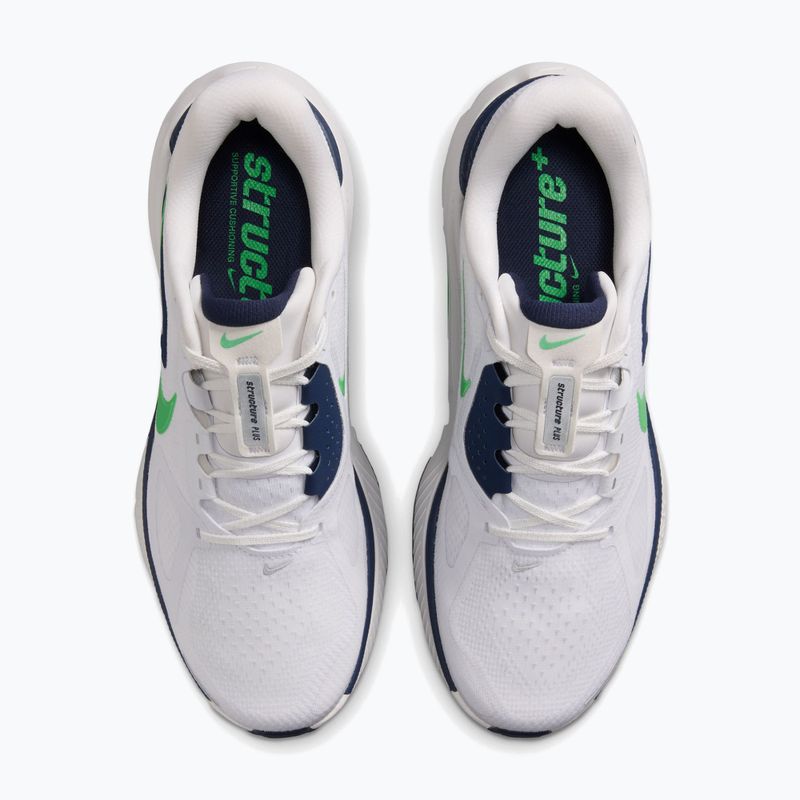 Мъжки обувки за бягане Nike Structure Plus white/midnight navy/green spark 5