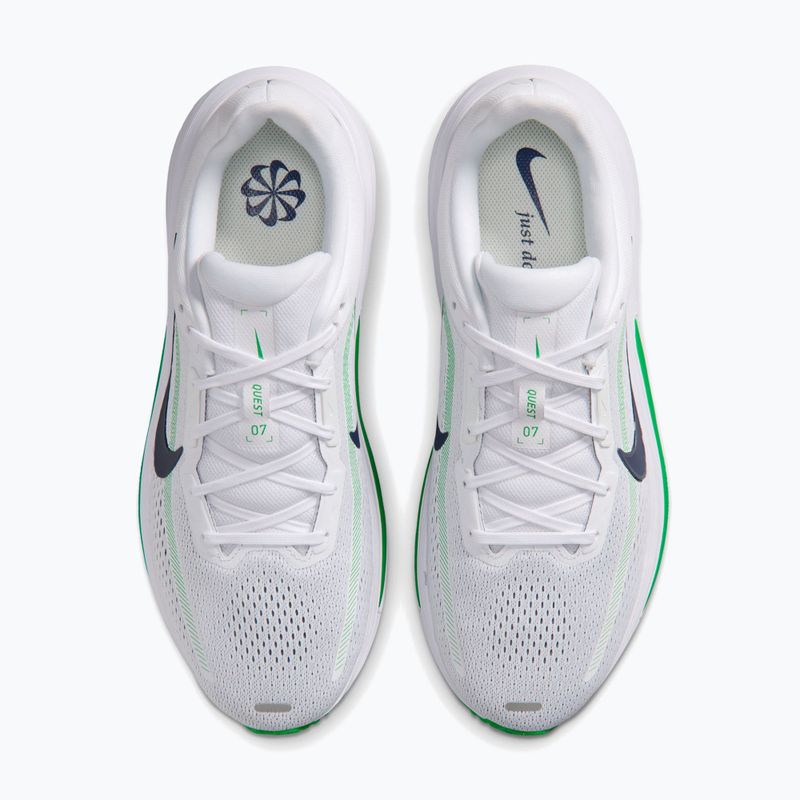 Мъжки обувки за бягане  Nike Quest 7 white/green spark/midnight navy 5