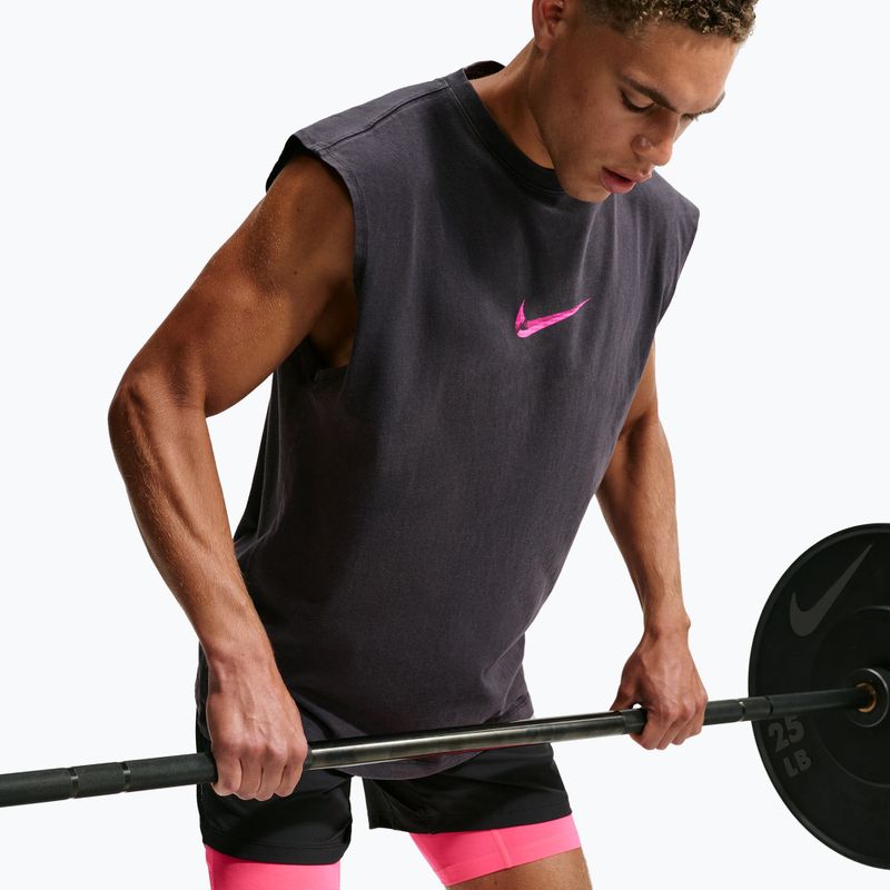 Мъжка тренировъчна тениска Nike Sleeveless T-Shirt black/hyper pink 4