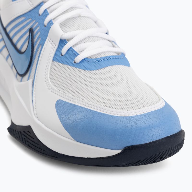 Обувки за волейбол Nike Zoom Hyperspeed Court 2 white/valor blue/midnight navy 7