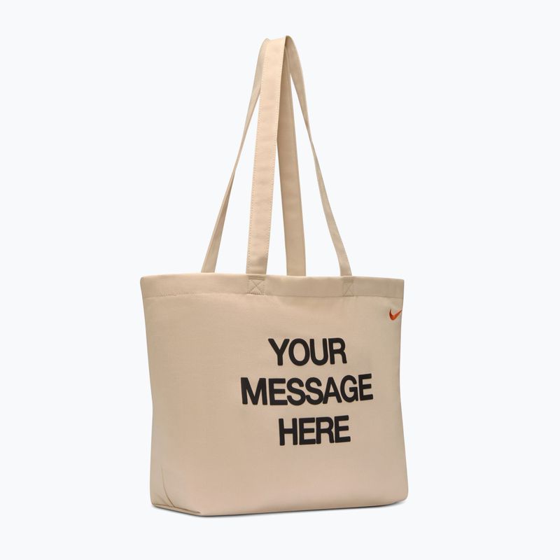 Чанта Nike Heritage "Your Message Here" Tote 22 l oatmeal/safety orange/safety orange 2
