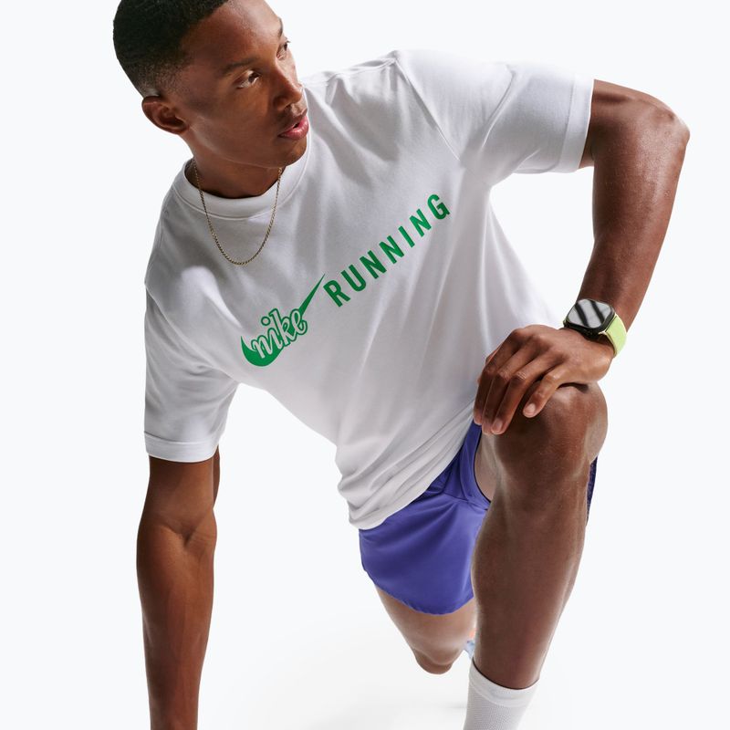 Мъжка тениска за бягане Nike Dri-Fit Running T-Shirt white/green spark 6