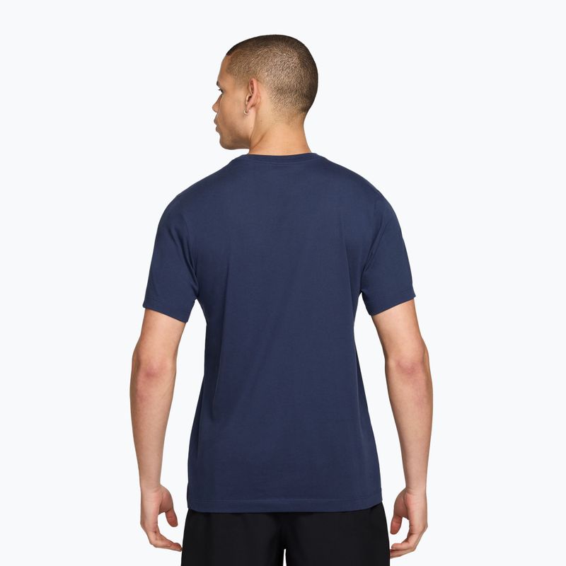 Мъжка тениска за бягане Nike Dri-Fit Running T-Shirt midnight navy/light current blue 2