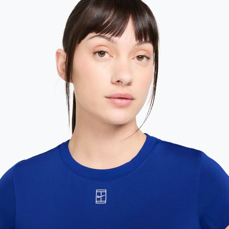 Дамска тениска/фланелка за тенис Nike Court Dri-Fit Advantage old royal/white 3