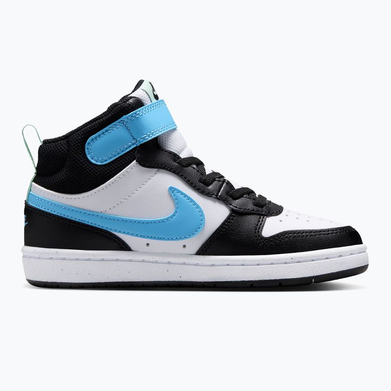 Детски обувки Nike Court Borough Mid 2 white/black/arctic green/football blue