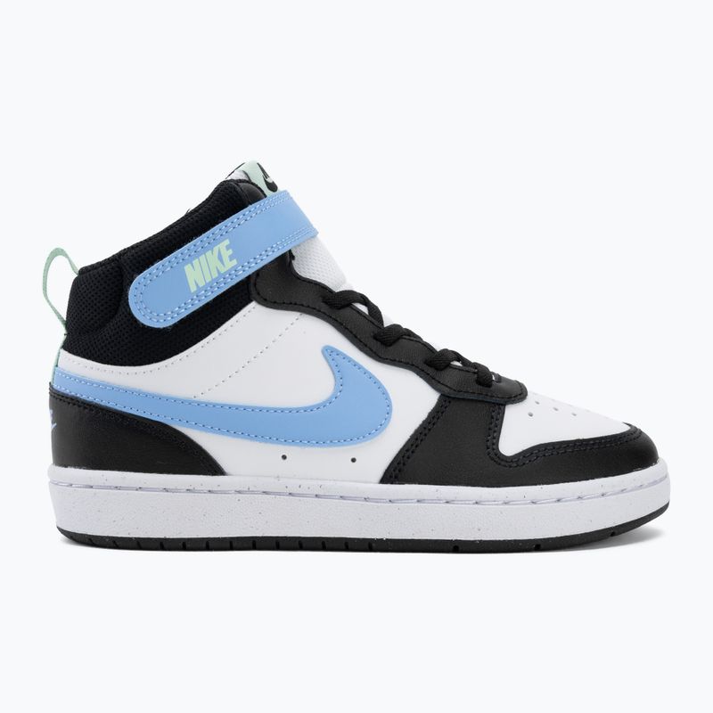 Детски обувки Nike Court Borough Mid 2 white/black/arctic green/football blue 2