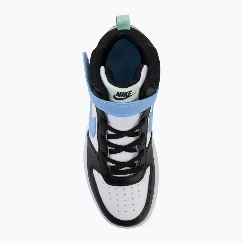 Детски обувки Nike Court Borough Mid 2 white/black/arctic green/football blue 5