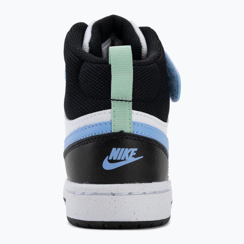 Детски обувки Nike Court Borough Mid 2 white/black/arctic green/football blue 6