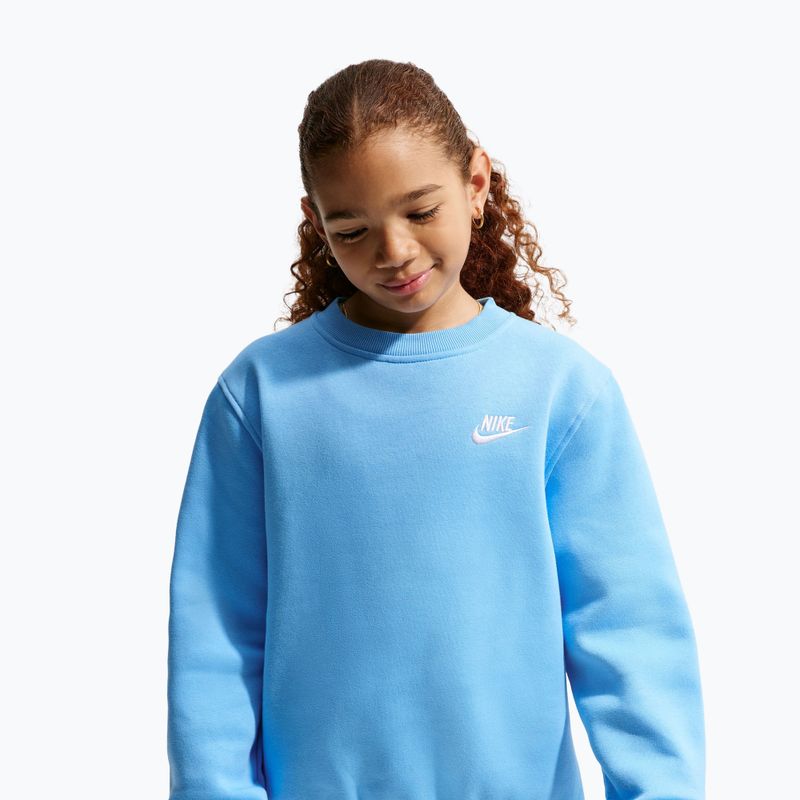 Детски суитшърт Nike Sportswear Club Fleece football blue/white 3