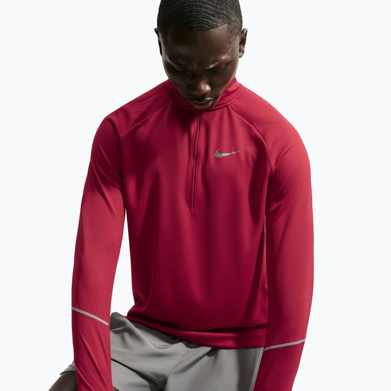 Мъжки суитшърт за бягане Nike Miler Dri-Fit UV 1/2 Zip tough red 4